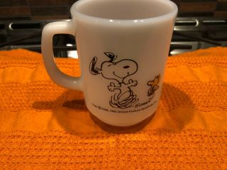 Vintage Fire King Snoopy Coffee Mug At Times Life Is Pure Joy 1965