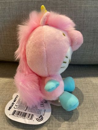 Sanrio 2018 Hello Kitty Pink Unicorn Mascot Plush Doll 3