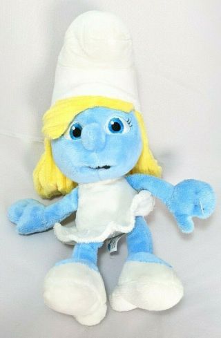 The Smurfs Smurfette Bean Bag Plush Doll Kids Toy Play At Home Collectible Blue