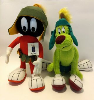 13 Inch Warner Bros Looney Tunes Wb Marvin The Martian & K - 9 Dog Plush Toys