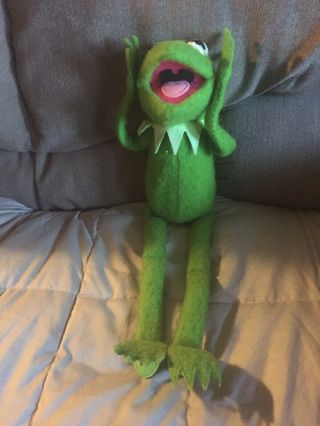 Vintage Fisher Price Kermit The Frog Plush Jim Henson Sesame Street Muppets