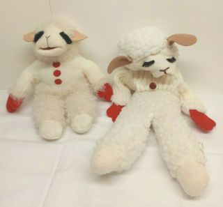 Lamb Chop Set Of 2 1992 Vintage Hand Puppet And Plush Doll 12 " To 18 " Long