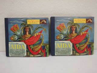 Verdi Aida (complete) Serafin 10 " /78rpm 20 - Disc 2 - Book Set Rca/victor Dm - 1174 (5)
