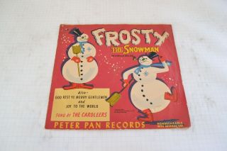 Vintage Rare 1953 Frosty The Snowman Peter Pan Record 78 Rpm Nelson And Rollins