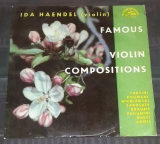 Haendel Holecek ‎ - Famous Violin Compositions Supraphon ‎ Sua 10465 Lp Rare