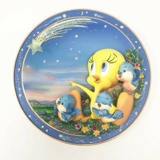 Looney Tunes Collectible Plate Tweety Bird Wishing On A Star A 5544