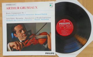 S142 Grumiaux Bruch & Saint Saens Violin Concertos Philips Stereo 838 127 Hgy