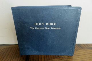 Vintage 1953 Holy Bible Complete Testament Kjv 16 2/3 Rpm Records Audio Book