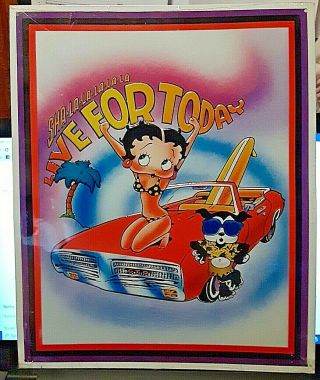15 In X 12 In Betty Boop Live For Today Metal Sign