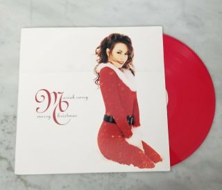 Mariah Carey - Merry Christmas Limited Lp Red Vinyl Record Album Euc