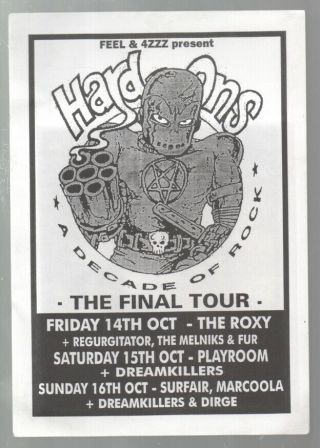 Hard Ons Rare 1992 Oz Only 2 X 7 " Oop L/ed Punk P/c Ep,  Bonus Gig Flyer " Sorry "