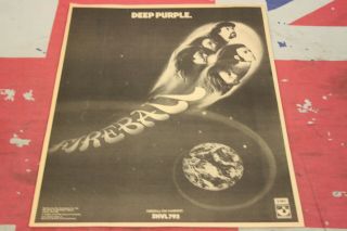 Deep Purple " Fireball " Lp 1971 Melody Maker Advert/poster Top Piece