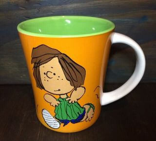 The Peanuts Gang Peppermint Patty Coffee Orange Mug Tea Cup Gibson