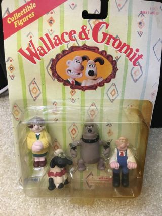 Vintage 4 Wallace & Gromit Action Figures Shaun Sheep 1989