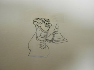 The Smurfs Animation Production Art Drawing Cel Gargamel 22 G - 14 Pencil