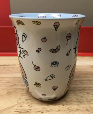 Hello Kitty White Pink Ceramic Glass Coffee Mug Cup Cute Japanese Sanrio Bow 2