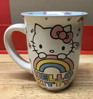 Hello Kitty White Pink Ceramic Glass Coffee Mug Cup Cute Japanese Sanrio Bow 3