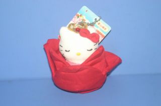 Sanrio Hello Kitty Cat Tulip Plush Doll Keychain Toyama Japan Only Rare