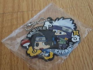 Anime Stationary Naruto Shippuden Sasuke & Kakashi Rubber Strap Keychain