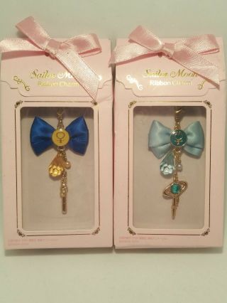 Sailor Moon Ribbon Charm,  Bandai Set Of 2 Mercury,  Venus