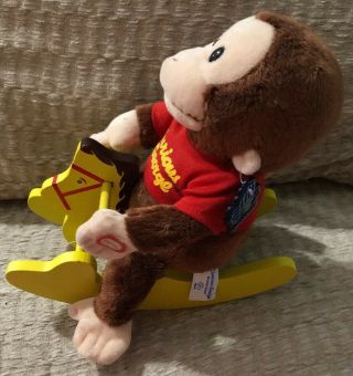 Curious George Riding A Rocking Horse - All Tags Intact