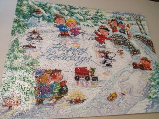 Springbok Snoopy ' s Holiday Greeting 500 Piece Puzzle 1984 3