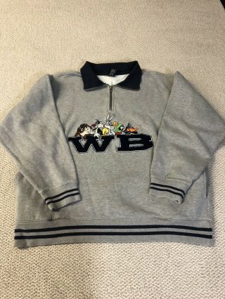 Vintage 90s Warner Bros Wb Sweatshirt Size Xl Taz Daffy Bugs Bunny