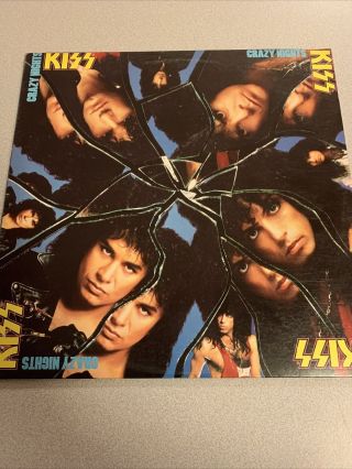 Kiss - Crazy Nights - Mercury 1987 W/ Inner Sleeve Vg,  1st Pressing Glam Metal