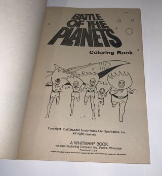 1979 Whitman Battle Of The Planets G Force Gatchaman Coloring Book Anime 3