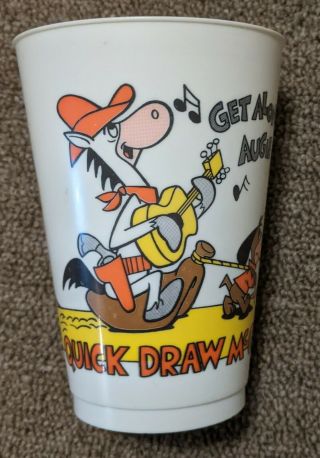 Vintage 7 - 11 Slurpee Cup Hanna - Barbera Quick Draw Mcgraw Augie Doggie 1976