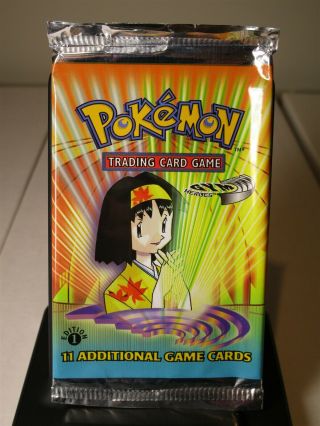 Empty English Pokémon Tcg Gym Heroes 1st Edition Erika Booster Pack