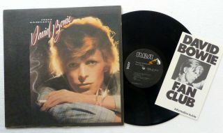 David Bowie Young Americans 1976 Lp Fame Fan Club Flyer Rock & Soul 3292