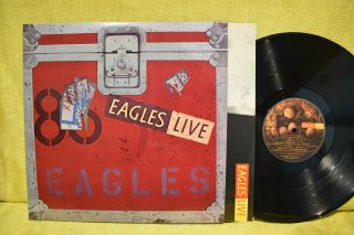 Eagles Live Dbl Lp W/poster Ex To Nm Hot