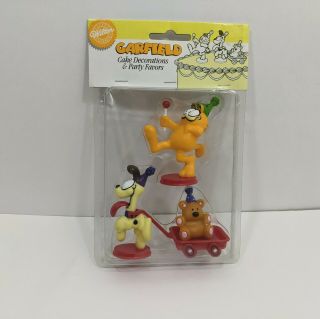 Garfield Vintage Wilton Cake Decoration Topper Set With Garfield Odie & Pooky