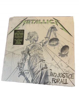 Metallica.  And Justice For All,  2lp,  180 Gram Black Vinyl.  New/
