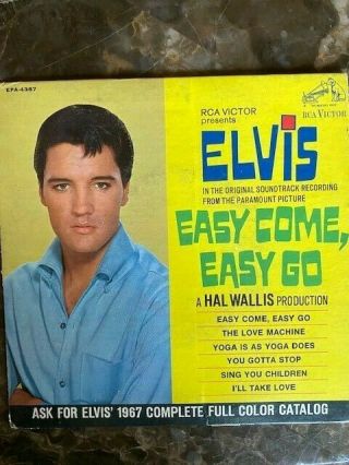Elvis Presley Easy Come,  Easy Go 6 Song Ep,  Rca Epa - 4387