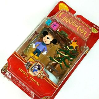 Disney Holiday Mickey ' s Christmas Carol Morty Mouse Tiny Tim Figure 2003 2