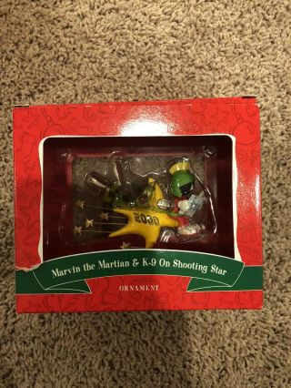 2000 Warner Bros Marvin The Martian K - 9 Shooting Star Christmas Ornament Rare