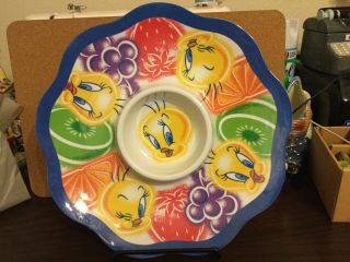 Tweety Chips And Dip Plate