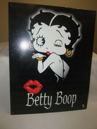 Betty Boop Metal Sign 16 " X 12 1/2 " Made In Usa