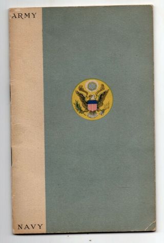 1917 Booklet On U.  S.  Army & Navy