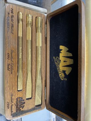 1997 Mac Tools Limited Edition 24k Gold Plated Chisel Set Serial 2449