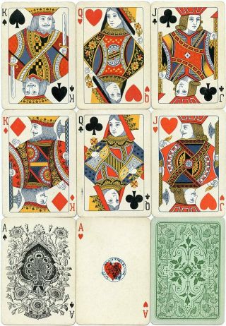 Antique German Playing Cards - International Pattern - C1925