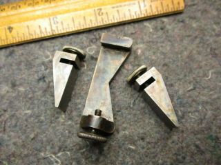 3 Vintage Machinist Tool Parts/the L.  S.  S.  Co.  /unusual Tapered Blocks,  Gauges?