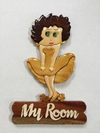 Betty Boop Wooden Wall Hanging