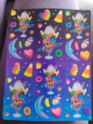 Vintage Lisa Frank Cosmic Sundae Sticker Sheet S249