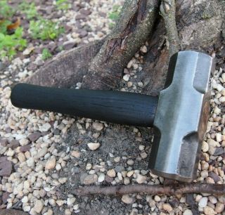 Short 9 " Handle 4lb Forging " Hammer " Sledge Bladesmithing Blacksmith Anvil Knife