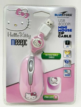 Sanrio Hello Kitty Usb Mini Mouse With Retractable Cable