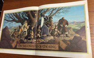Vintage 1976 Hildebrandt Illustrated Tolkien Lord Of The Rings Hobbit Calendar