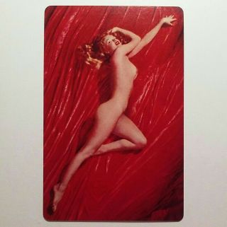 1954 Nude Marilyn Monroe Calendar & Box.  Gem Playboy Pinup Card/token.